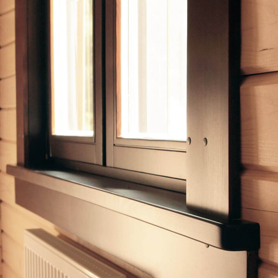 Откосы деревянные (сосна, лиственница, дуб)